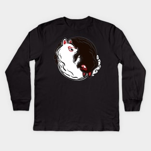 YinYang Kitsune Kids Long Sleeve T-Shirt